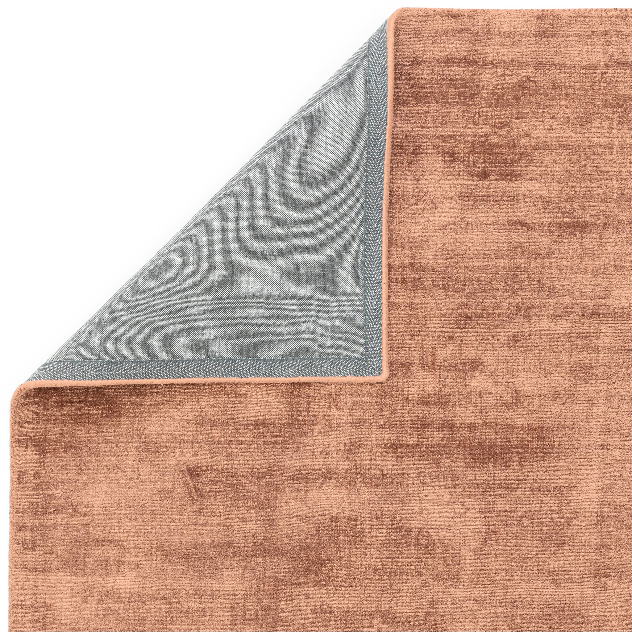 Hand Woven Viscose Rug in Rust